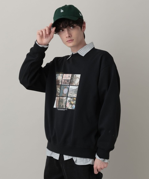 RAGEBLUE(レイジブルー)の「Collage Photographer Print Sweat/コラージュフォトプリントCN(スウェット・メンズ・レッド/ブラック/グレー系その他・LARGE/MEDIUM)」の8枚目の写真