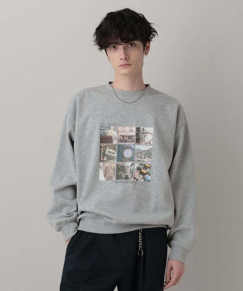 RAGEBLUE(レイジブルー)の「Collage Photographer Print Sweat/コラージュフォトプリントCN(スウェット・メンズ・レッド/ブラック/グレー系その他・LARGE/MEDIUM)」の14枚目の写真