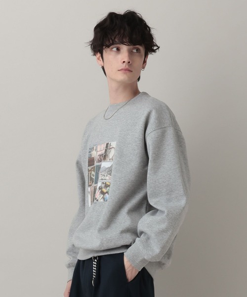 セール】Collage Photographer Print Sweat/コラージュフォトプリント