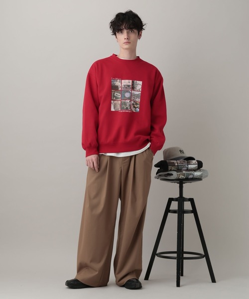 セール】Collage Photographer Print Sweat/コラージュフォトプリント