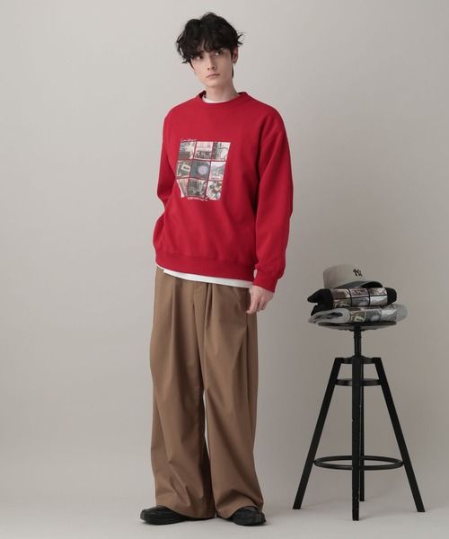 RAGEBLUE(レイジブルー)の「Collage Photographer Print Sweat/コラージュフォトプリントCN(スウェット・メンズ・レッド/ブラック/グレー系その他・LARGE/MEDIUM)」の18枚目の写真