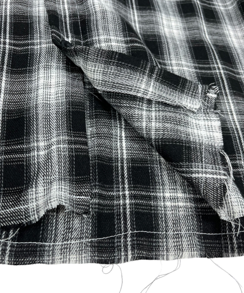 SK8ER ROCK(スケーターロック)の「Cross Cut-Off Tartan Check Hoodie Shirt ((Black))(シャツ/ブラウス・メンズ・その他・ONE SIZE)」の8枚目の写真