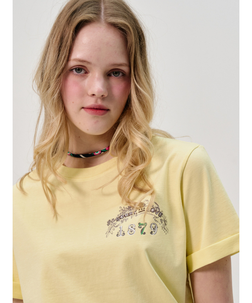 Sorry,Too Much Love(ソーリートゥーマッチラブ)の「ソラブログカフテッド半袖Tシャツ_イエロー(Tシャツ/カットソー・レディース・その他・FREE)」の2枚目の写真