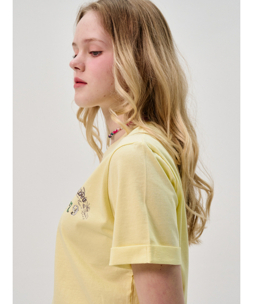 Sorry,Too Much Love(ソーリートゥーマッチラブ)の「ソラブログカフテッド半袖Tシャツ_イエロー(Tシャツ/カットソー・レディース・その他・FREE)」の5枚目の写真