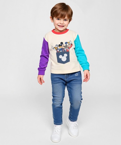 Disney（ディズニー）の「ディズニー デニムポケットロンT 1253K（Tシャツ/カットソー・キッズ・パープル/レッド・90cm/100cm/110cm/120cm/130cm/140cm）」の5枚目の写真