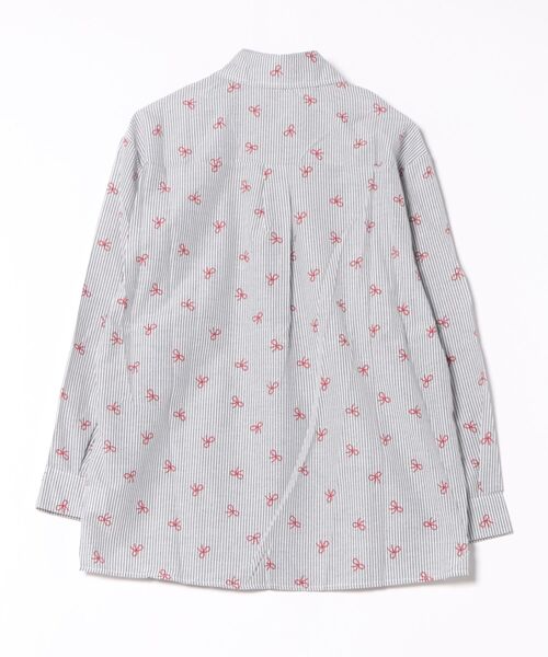 ViViDAY(ビビデー)の「リボン&ストライプ柄ビッグシルエットシャツ(シャツ/ブラウス・レディース・ピンク/ブラック/サックスブルー・M)」の17枚目の写真
