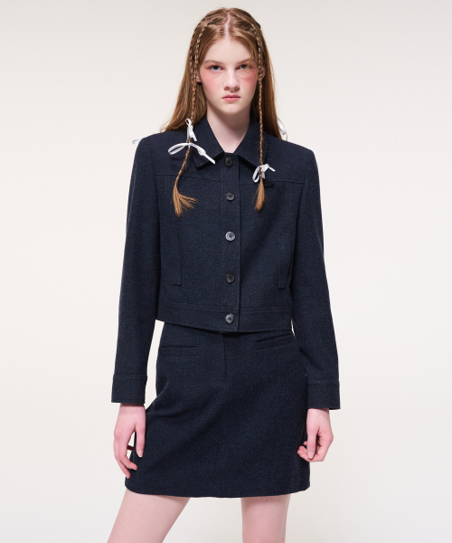 ETMON(エトモン)の「Lip Pocket Mini Skirt, Navy(スカート・レディース・その他・S/M)」の3枚目の写真