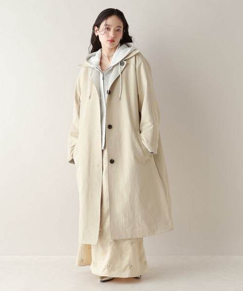 RAGEBLUE(レイジブルー)の「リバーシブルステンカラーコート(ステンカラーコート・レディース・ベージュ・FREE)」の1枚目の写真
