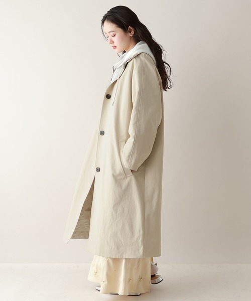 RAGEBLUE(レイジブルー)の「リバーシブルステンカラーコート(ステンカラーコート・レディース・ベージュ・FREE)」の2枚目の写真