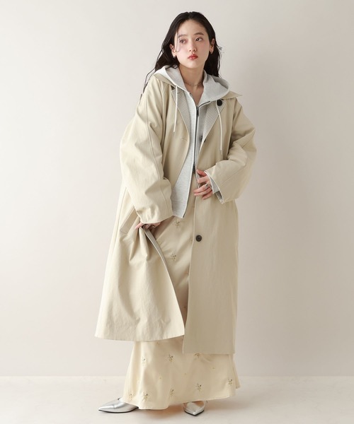 RAGEBLUE(レイジブルー)の「リバーシブルステンカラーコート(ステンカラーコート・レディース・ベージュ・FREE)」の4枚目の写真