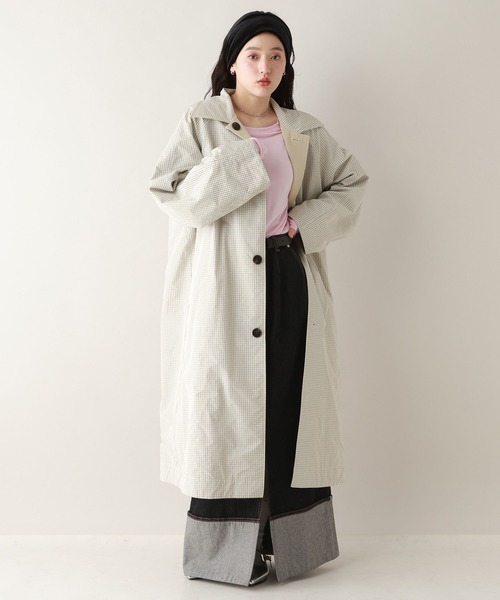 RAGEBLUE(レイジブルー)の「リバーシブルステンカラーコート(ステンカラーコート・レディース・ベージュ・FREE)」の5枚目の写真