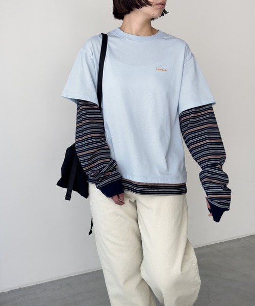 CANAL JEAN - 新品タグ付き✨RCW "common"ステッチロングTシャツ セール】Lakey Park ボーダーレイヤードロンT（Tシャツ/カットソー