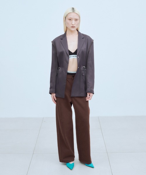 THINGS THAT MATTER（シングス ザット マター）の「EARTH BROWN PANTS / アース ブラウン パンツ（デニムパンツ・レディース・ブラウン・1/2）」の7枚目の写真