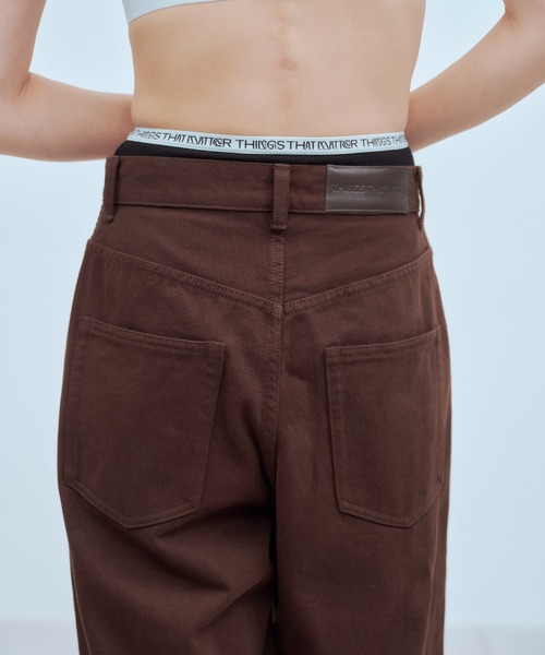THINGS THAT MATTER（シングス ザット マター）の「EARTH BROWN PANTS / アース ブラウン パンツ（デニムパンツ・レディース・ブラウン・1/2）」の10枚目の写真
