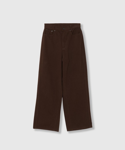 THINGS THAT MATTER（シングス ザット マター）の「EARTH BROWN PANTS / アース ブラウン パンツ（デニムパンツ・レディース・ブラウン・1/2）」の12枚目の写真