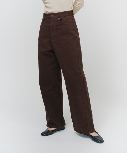 THINGS THAT MATTER（シングス ザット マター）の「EARTH BROWN PANTS / アース ブラウン パンツ（デニムパンツ・レディース・ブラウン・1/2）」の16枚目の写真
