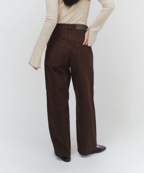 THINGS THAT MATTER（シングス ザット マター）の「EARTH BROWN PANTS / アース ブラウン パンツ（デニムパンツ・レディース・ブラウン・1/2）」の17枚目の写真
