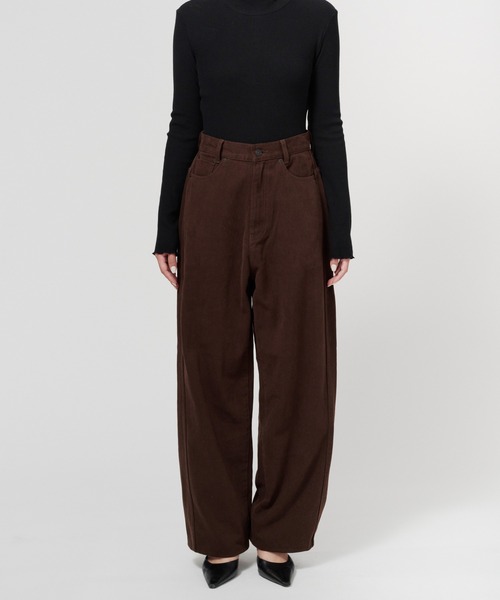THINGS THAT MATTER(シングス ザット マター)の「EARTH BROWN PANTS / アース ブラウン パンツ(デニムパンツ・レディース・ブラウン・1/2)」の16枚目の写真