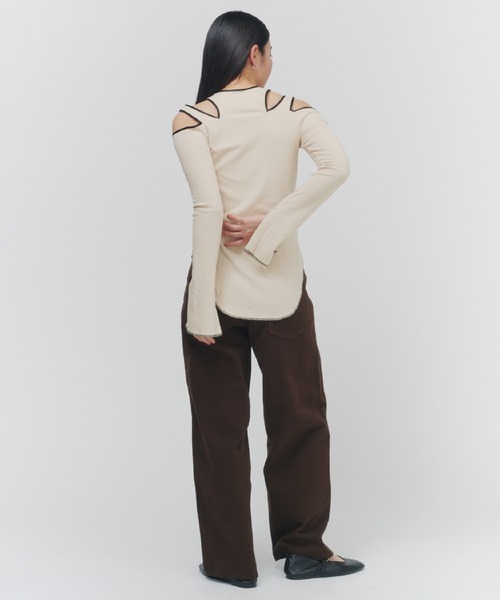 THINGS THAT MATTER(シングス ザット マター)の「EARTH BROWN PANTS / アース ブラウン パンツ(デニムパンツ・レディース・ブラウン・1/2)」の17枚目の写真