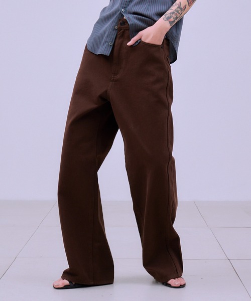 THINGS THAT MATTER(シングス ザット マター)の「EARTH BROWN PANTS / アース ブラウン パンツ(デニムパンツ・レディース・ブラウン・1/2)」の18枚目の写真