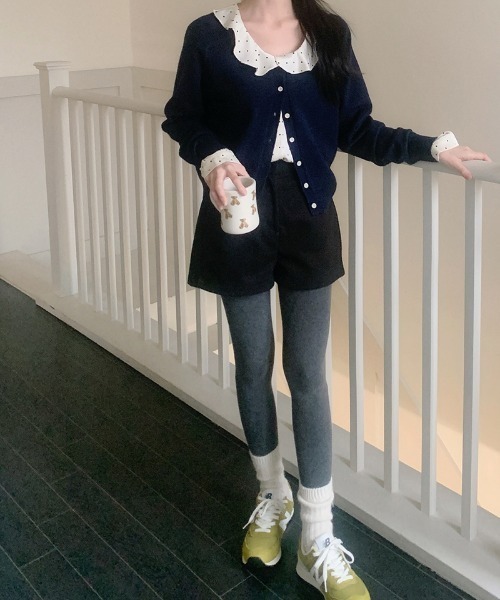 Aelina（エリナ）の「ドット柄パフスリーブシャツ（シャツ/ブラウス・レディース・ベージュ・FREE）」の8枚目の写真