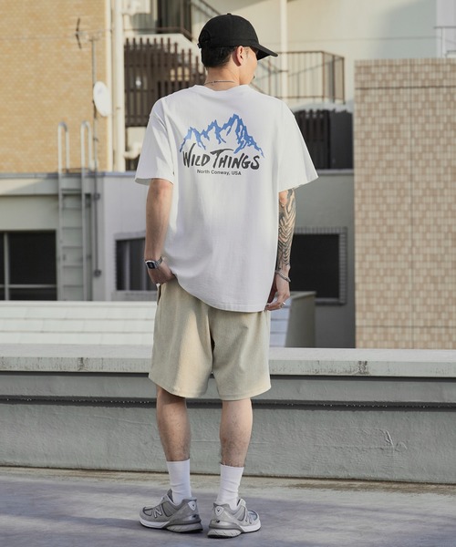 WILD THINGS(ワイルドシングス)の「WILD THINGS/ワイルドシングス WILD MOUNTAIN S/S TEE ブランドロゴTシャツ 2026年春夏(Tシャツ/カットソー・メンズ・ホワイト/チャコール・M/L/XL)」の8枚目の写真