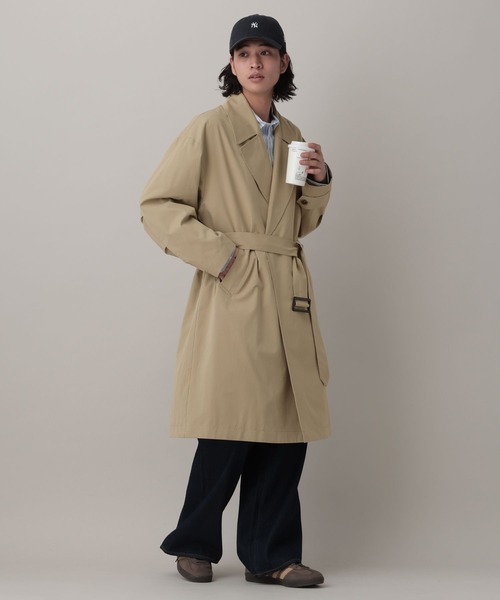 RAGEBLUE（レイジブルー）の「Tielocken Long Coat / タイロッケンロングコート（その他アウター・メンズ・ネイビー/ベージュ・LARGE/MEDIUM）」の2枚目の写真