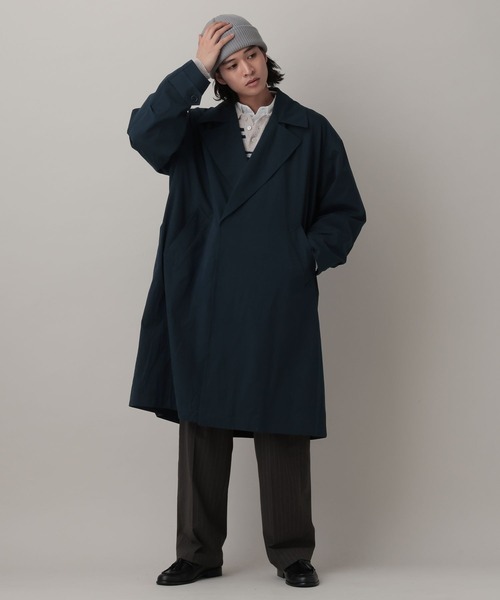 RAGEBLUE（レイジブルー）の「Tielocken Long Coat / タイロッケンロングコート（その他アウター・メンズ・ネイビー/ベージュ・LARGE/MEDIUM）」の7枚目の写真
