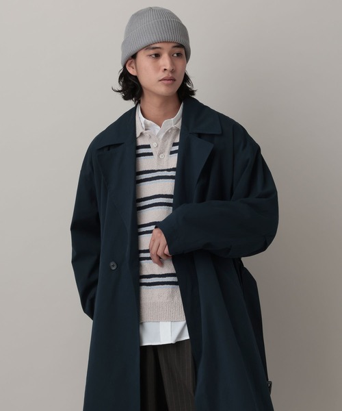 RAGEBLUE（レイジブルー）の「Tielocken Long Coat / タイロッケンロングコート（その他アウター・メンズ・ネイビー/ベージュ・LARGE/MEDIUM）」の9枚目の写真