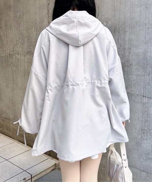 INGNI（イング）の「ミドル丈袖リボン2Wayマウンテンパーカー（マウンテンパーカー・レディース・ピンク/ライトグレー/ライトベージュ/ブラック/アイボリー・M）」の21枚目の写真