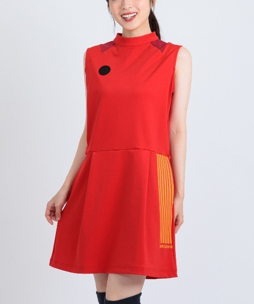 archivio(アルチビオ)の「<LADIES>シアー切替撥水ノースリワンピース(ワンピース・レディース・ブラック/ホワイト/レッド・M/S/L)」の1枚目の写真