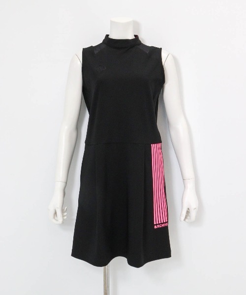 archivio(アルチビオ)の「<LADIES>シアー切替撥水ノースリワンピース(ワンピース・レディース・ブラック/ホワイト/レッド・M/S/L)」の4枚目の写真