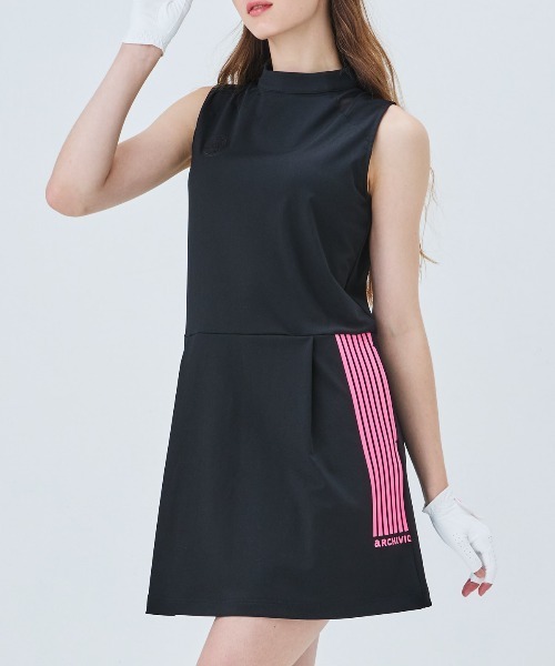 archivio(アルチビオ)の「<LADIES>シアー切替撥水ノースリワンピース(ワンピース・レディース・ブラック/ホワイト/レッド・M/S/L)」の10枚目の写真