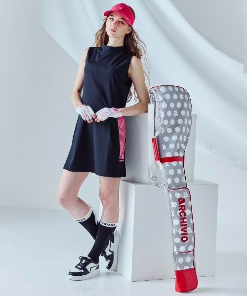 archivio(アルチビオ)の「<LADIES>シアー切替撥水ノースリワンピース(ワンピース・レディース・ブラック/ホワイト/レッド・M/S/L)」の12枚目の写真