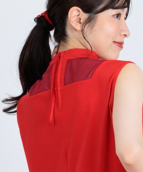 archivio(アルチビオ)の「<LADIES>シアー切替撥水ノースリワンピース(ワンピース・レディース・ブラック/ホワイト/レッド・M/S/L)」の20枚目の写真