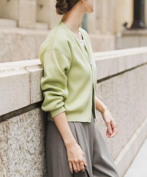 セール】『仁村紗和さん着用』『UR TECH Renew Knit』VネックZIP