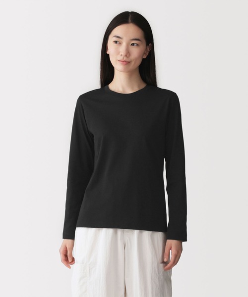 婦人 天竺編みクルーネック長袖Tシャツ（Tシャツ/カットソー）｜無印