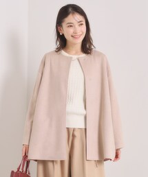 ITS'DEMO（イッツデモ）の「カットスエードコート（ノーカラーコート）」