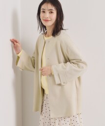 ITS'DEMO（イッツデモ）の「カットスエードコート（ノーカラーコート）」