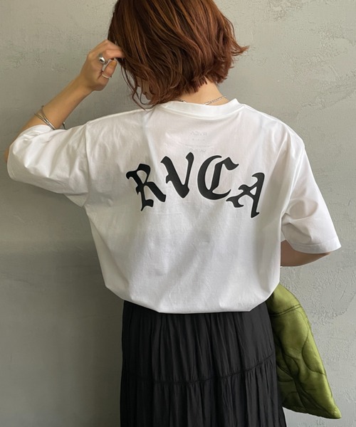 RVCA（ルーカ）の「[RVCA/ルーカ] BACK SIDE OE ARCH SFST バックプリント ショートスリーブＴシャツ（Tシャツ/カットソー・レディース・ブラック/ブルー/ホワイト・M/XL/L）」の2枚目の写真