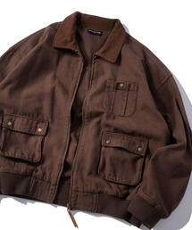 おしゃれスタ（オシャレスタ）の「ヴィンテージライク デニム/ダック ショートブルゾン レディース メンズ（デニムジャケット）」