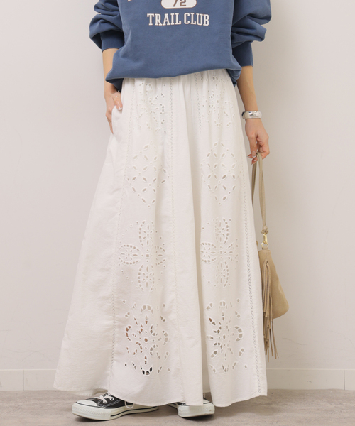 JOURNAL STANDARD relume（ジャーナルスタンダード　レリューム）の「［26SS新作］カットワークエンブロイダリースカート（スカート・レディース・ブラック/アイボリー・FREE）」の15枚目の写真