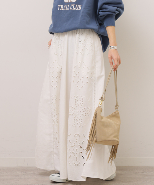 JOURNAL STANDARD relume（ジャーナルスタンダード　レリューム）の「［26SS新作］カットワークエンブロイダリースカート（スカート・レディース・ブラック/アイボリー・FREE）」の16枚目の写真