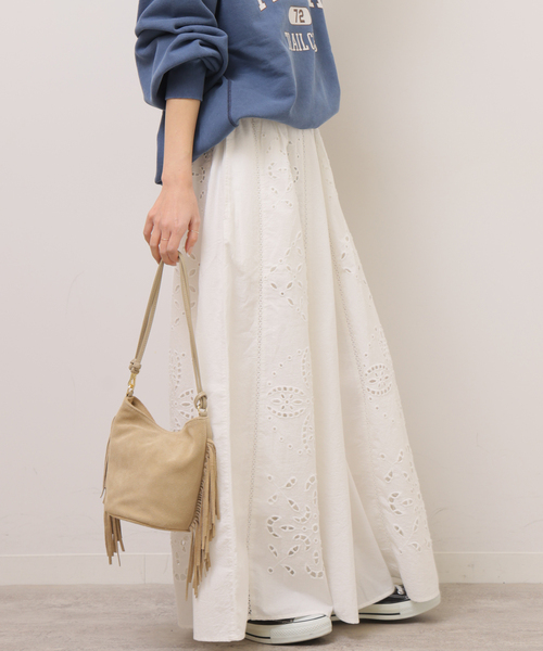 JOURNAL STANDARD relume（ジャーナルスタンダード　レリューム）の「［26SS新作］カットワークエンブロイダリースカート（スカート・レディース・ブラック/アイボリー・FREE）」の17枚目の写真