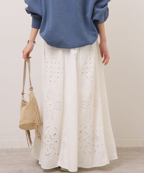 JOURNAL STANDARD relume（ジャーナルスタンダード　レリューム）の「［26SS新作］カットワークエンブロイダリースカート（スカート・レディース・ブラック/アイボリー・FREE）」の18枚目の写真