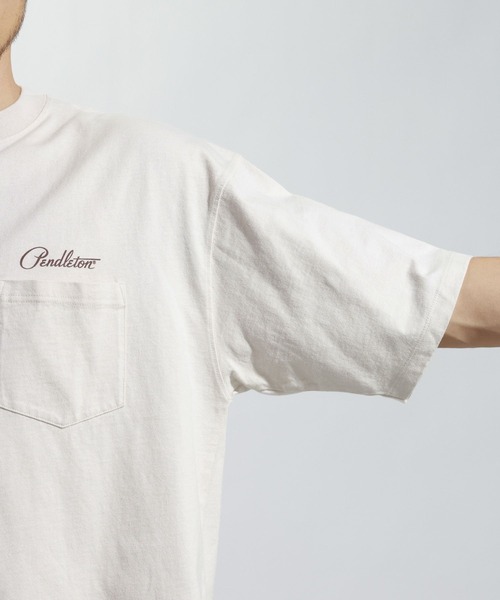 PENDLETON（ペンドルトン）の「【PENDLETON(ペンドルトン)】別注バックプリントTシャツ26SS（Tシャツ/カットソー・メンズ・ブルー/オフホワイト/チャコール/アイボリー/ホワイト・MEDIUM/LARGE）」の16枚目の写真