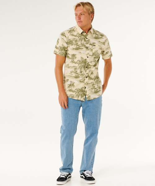 rip curl（リップカール）の「RIP CURL/リップカール 半袖シャツ 06KMSH（シャツ/ブラウス・メンズ・ブラック系/ネイビー系/ホワイト系・M/S/L）」の7枚目の写真