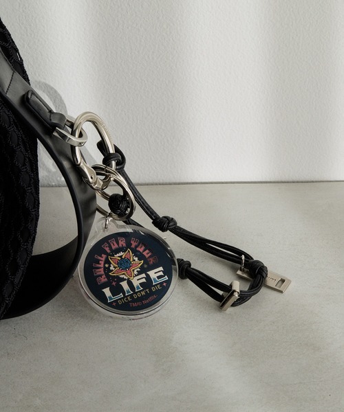 ADAM ET ROPE'（アダムエロペ）の「フォルムメッシュショルダーバッグ（ショルダーバッグ・レディース・ブラック/オフホワイト・FREE）」の4枚目の写真