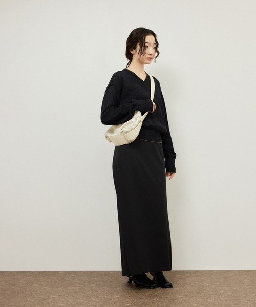 ADAM ET ROPE'（アダムエロペ）の「フォルムメッシュショルダーバッグ（ショルダーバッグ・レディース・ブラック/オフホワイト・FREE）」の6枚目の写真