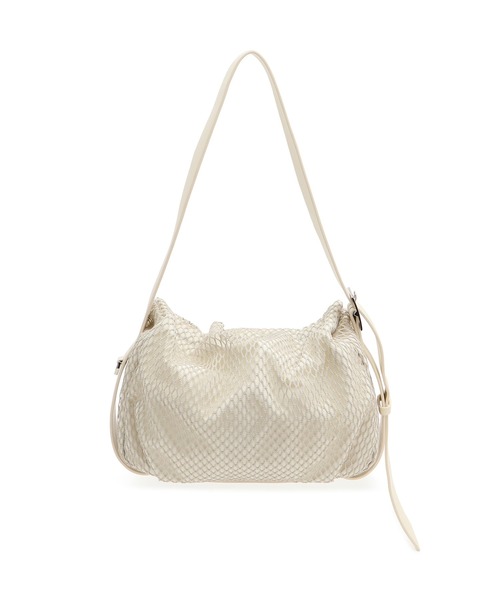 ADAM ET ROPE'（アダムエロペ）の「フォルムメッシュショルダーバッグ（ショルダーバッグ・レディース・ブラック/オフホワイト・FREE）」の9枚目の写真